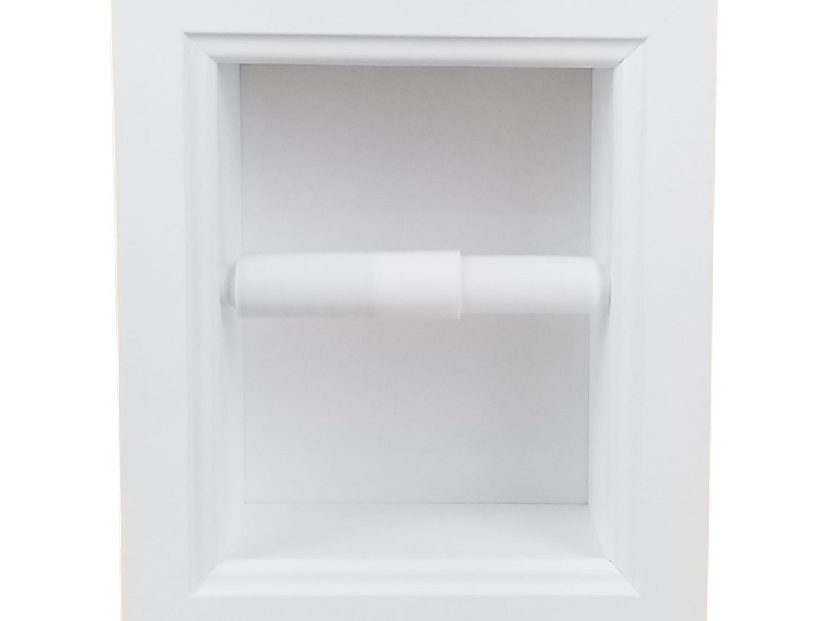 Taylor-3 recessed in wall Solid Wood toilet paper holder, holds any size  roll - 7 x 8.5 - WG Wood Products