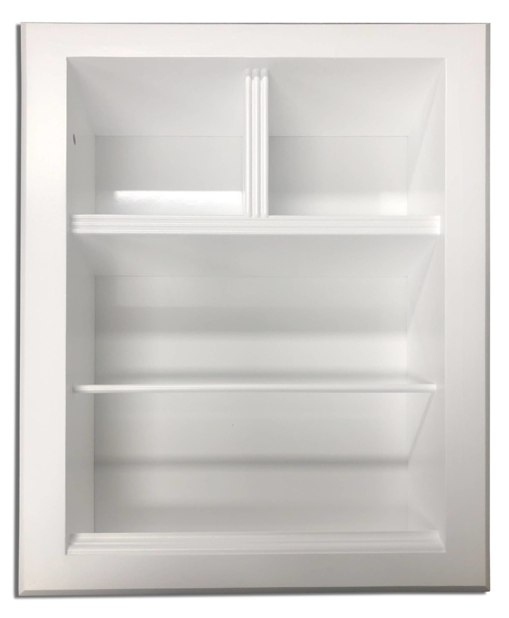 White Wall Cabinet 2-Door Hanging Storage Shelf Bathroom Medicine Organizer